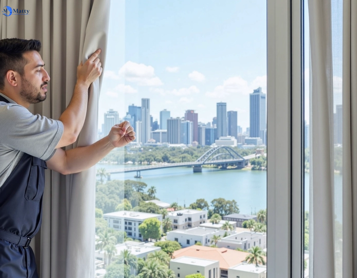 Professional curtain steam cleaning service wetherill-park-nsw QLD by Matty Curtain Cleaning