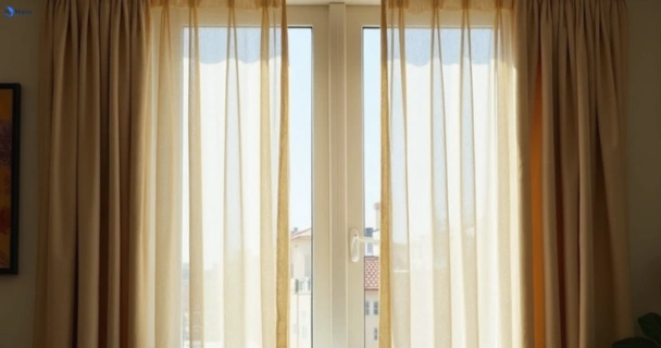 Dull dusty drapes in wetherill-park-nsw before professional cleaning